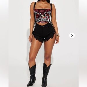 Black Distressed Women Shorts